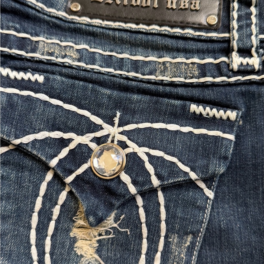 L.A. Idol Distressed Denim Skinny Jeans - Picture 3 of 5